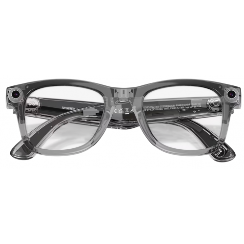 Умные очки Ray-Ban Meta* Wayfarer Gen 2 Shiny Transparent Grey, Фотохромные линзы Clear to Sapphire Transitions (RW4012), размер M